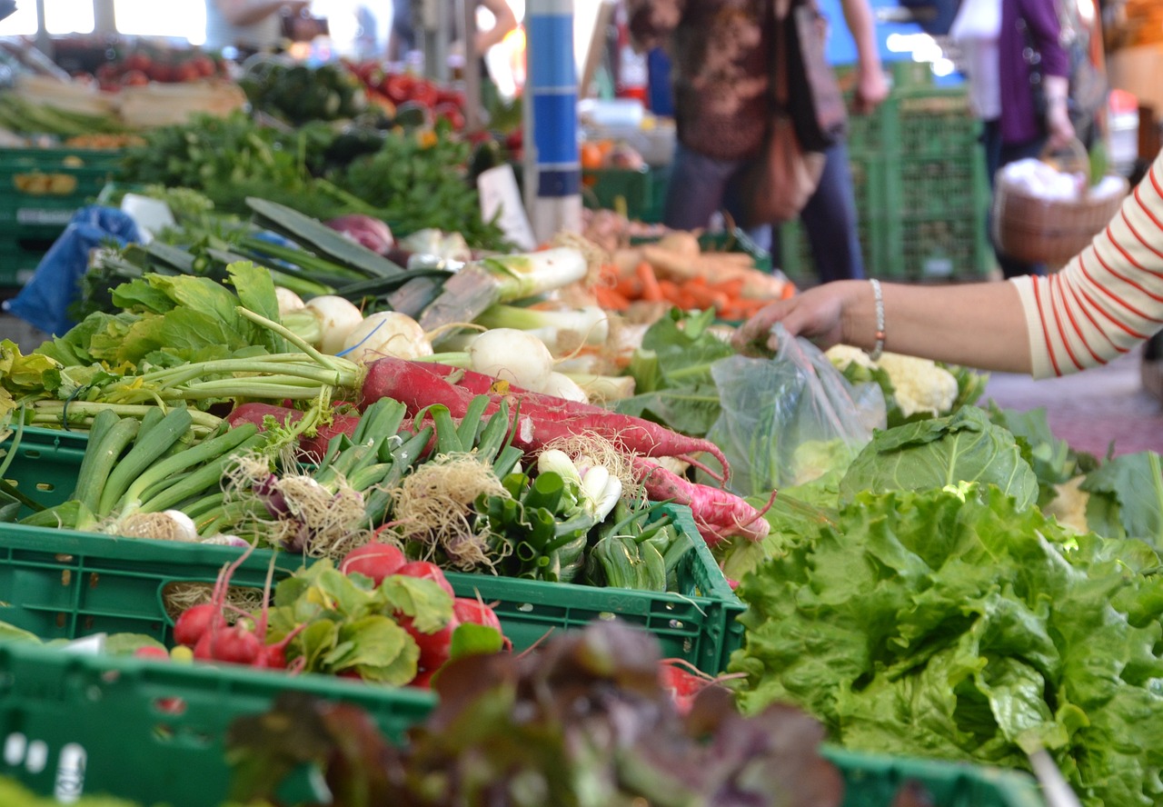 Mercados de productos agrícolas colombianos (Pixabay).